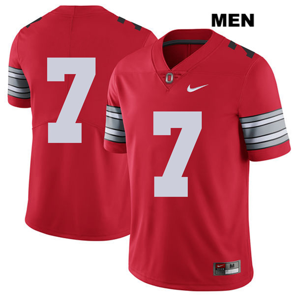 Ohio State Buckeyes Men's Teradja Mitchell #7 Red Authentic Nike 2018 Spring Game No Name College NCAA Stitched Football Jersey VU19D78BE